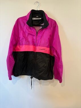 Women's Pink & Black Windbreaker Jacket